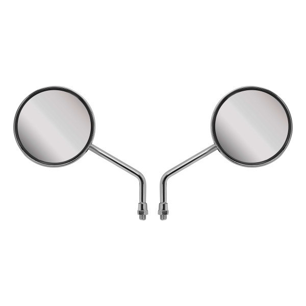 Hi Level Mirrors 8mm chrome round left & right yam